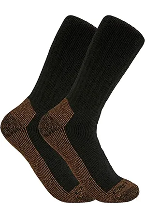 Carhartt Męskie skarpety z palcami średniej grubości, 2 sztuki, czarne, XL