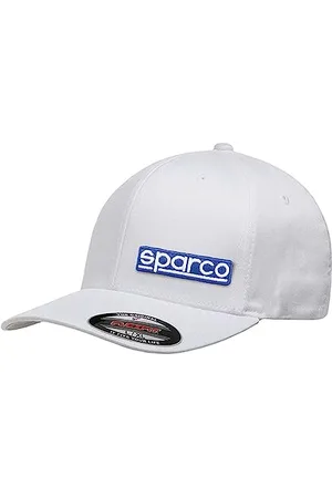 Sparco Unisex czapka Flexfit oryginalna biała rozmiar S/M czapka baseballowa, jeden rozmiar