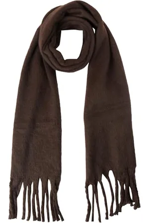 Kaffe Damska Szalik Oversized Fringes Knitting Accessory Solid Color Kobiety, , rozmiar uniwersalny