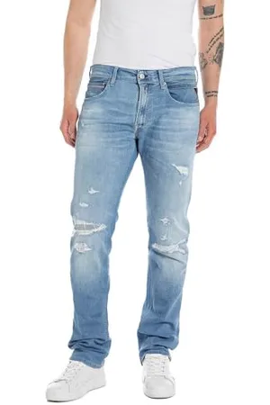 Replay Męskie dżinsy Slim Straight Leg Grover, , 30W / 30L