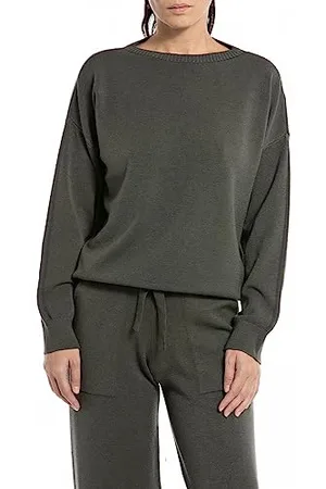 Replay Damski sweter elegancki, zielony , XXS, , XXS