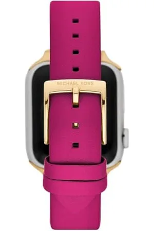 Michael Kors Pasek damski Apple Watch® 38 mm, 40 mm, 41 mm, 42 mm, 44 mm, 45 mm, 49 mm skóra fuksja, MKS8060E, , 38/40/41MM:42/44/45/49MM-20MM, Casual