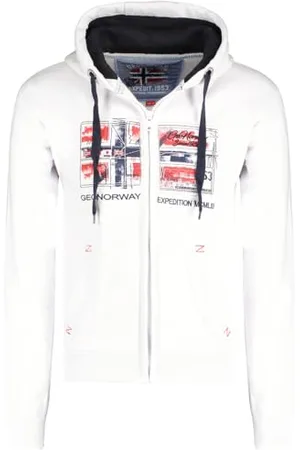 Geographical Norway Ginam Męska bluza z kapturem z kieszenią kangurka - Bluza z logo sweter z kapturem ciepły długi rękaw - męska wiosna lato jesień zima ( L), , L