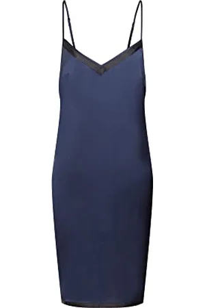 ESPRIT Bodywear damski satynowy Colour Block CVE Chemise, Ink, 36