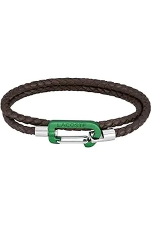 Lacoste Męska bransoletka skórzana MATT Collection brązowa - 2040314, Jeden rozmiar, Skóra, Bez kamieni szlachetnych