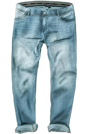 JP 1880 Męskie duże rozmiary, duże rozmiary, odzież męska, L-8XL do 70, spodnie dżinsowe, 5 kieszeni, Regular Fit, Raw-Denim, 32 714283907-32, , 46W / 32L