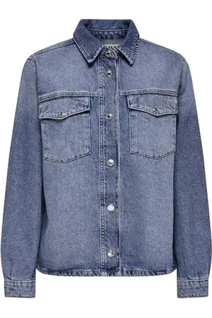 ONLY Onlella L/S Pocket Shirt Tai519 DNM Noos koszula dżinsowa, M Blue Denim, S, , S