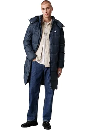 Calvin Klein Jeans Męska parka ESSENTIALS DOWN LONG J30J326102, płaszcz, niebieski, M, , M