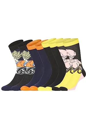 Freegun Skarpety dziecięce Dragon Ball Z, skarpety chłopięce Goku, miękkie i wygodne (zestaw 4 szt.), , 35