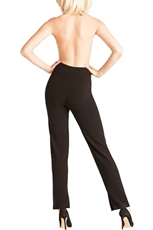 Falke Legginsy prążkowane rozmiar S-L damskie czarne legginsy damskie nieprzezroczyste bez wzoru nie są ciasne nieprzezroczyste jednokolorowe 1 sztuka, , 36/38 PL