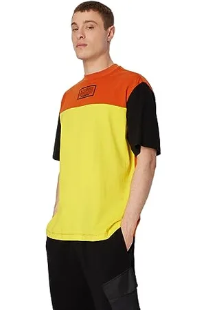 Armani Exchange Męska bluza polo oversized Heavy Jersey Logo Colorblock Jumper, , XS