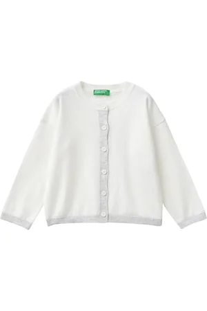 Benetton Sweter rozpinany dla dziewcząt i dziewcząt, , 3 anni