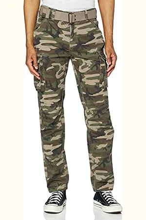 Schott NYC Spodnie męskie, Camo Kaki, 30W / 32L