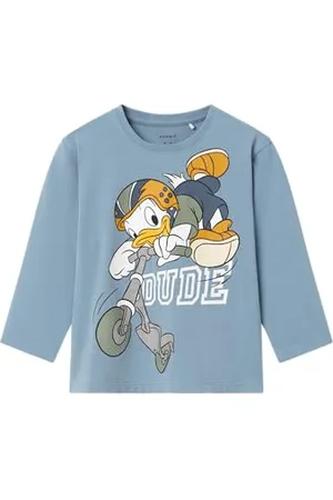 NAME IT Chłopięca Nmmasberg Disney Nreg Ls Top Box Wdi koszulka z długim rękawem, , 98