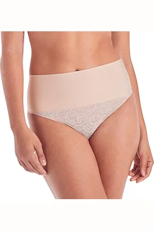 Maidenform Damskie stringi modelujące, bielizna wyszczuplająca brzuch, oddychająca elastyczna koronka, solidna kontrola, bielizna modelująca, S