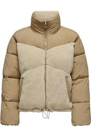 ONLY ONLSIENA Teddy Mix Puffer CC OTW kurtka damska, beżowa, XL, , XL