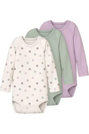 NAME IT Baby Nbfbody damskie 3P Ls Dot Noos, Numeric_56 (3 sztuki), , numeric_56