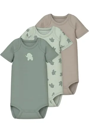 NAME IT Męskie Sea Foam Nbmbody 3P SS Ss Elephant Noos, Numeric_86 (3 sztuki), , numeric_86