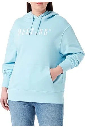 Mustang Damska bluza z kapturem, styl Bianca H, Aquamarine 5042, L, , L