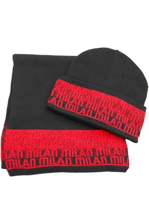 AC Milan SZALIK I KAPELU JACQUARD LOGATO 52% VI 30% PL 18% PA MILAN W pudełku 143569, , rozmiar uniwersalny