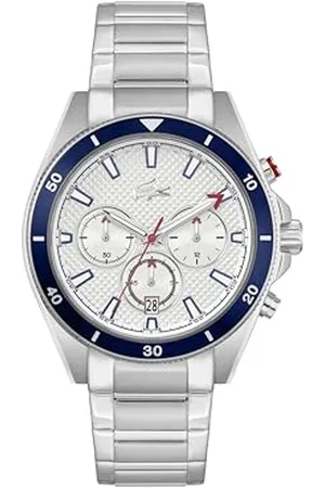 Lacoste Chronograf zegarek kwarcowy dla mężczyzn kolekcja MAINSAIL z bransoletką ze stali nierdzewnej lub silikonowym paskiem, , bransoletka