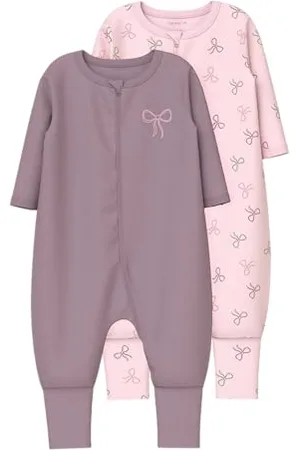 NAME IT Nbfnightsuit 2P Zip Ff Pink Bow Noos, , 98