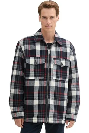 TOM TAILOR Kurtka męska 1042473, 35776-Navy Red Big Check XXL, , XXL