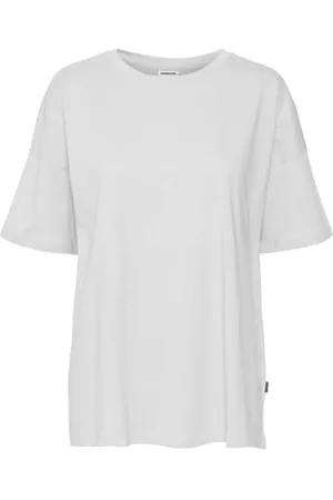 Noisy May Womens T-shirt Oversized Top Dropped Shoulder Round Neck Shirt Unicolored NMIDA, Colours: , Size:M