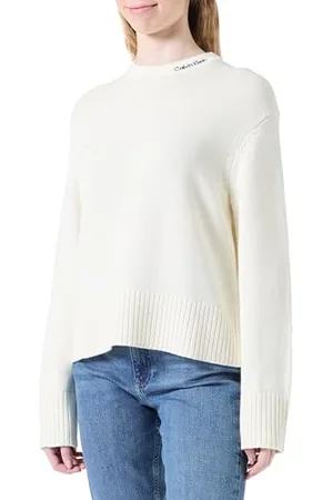 Calvin Klein Jeans Damski sweter z logo Embro J20J225073 sweter, , S, , S
