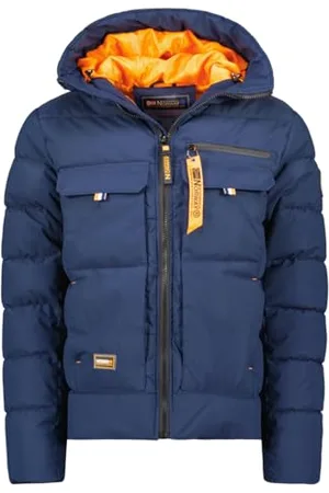 Geographical Norway Dosiba Męska kurtka wiatrówka outdoorowa, męska kurtka z długim rękawem - Płaszcz przeciwdeszczowy na wędrówki, wiosna, lato, jesień, zima (granatowa 3XL), , 3XL