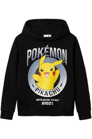 NAME IT Nkmdu Pokemon Nreg Sweat Wh Bru Noos Sky, , 146-152