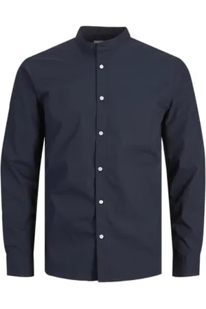 JACK & JONES Męska koszula Jjjoe Ls Plain Mao Pls, , 4XL