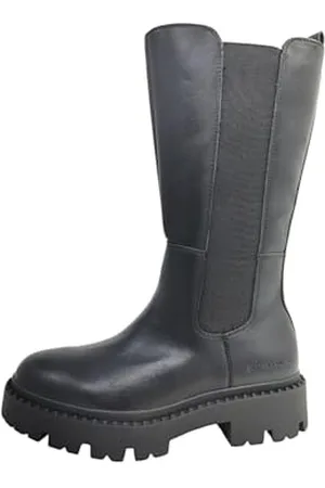 TOM TAILOR Damskie 8490140012 modne kozaki, czarne, 38 EU, , 38
