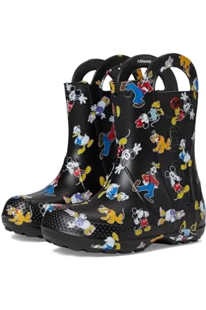 Crocs Buty przeciwdeszczowe z uchwytem dla dzieci uniseks, Mickey i Freiends, 3 UK Child