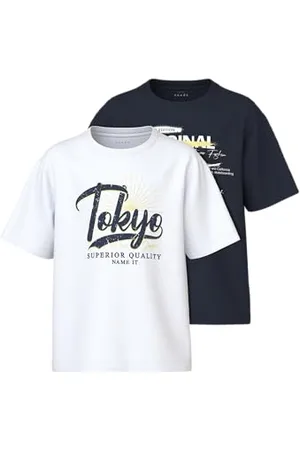 NAME IT T-shirt chłopięcy (2 sztuki), Bright White, 122-128