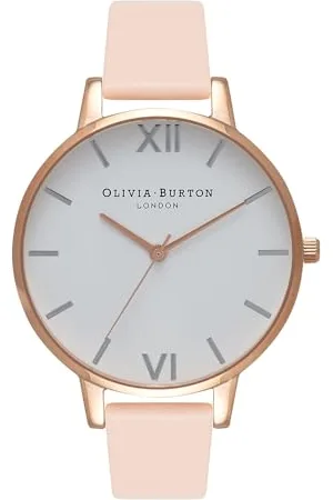 Olivia Burton Analogowy zegarek kwarcowy dla kobiet z beżową skórzaną bransoletką - OB16BDW21, , Bransoletka