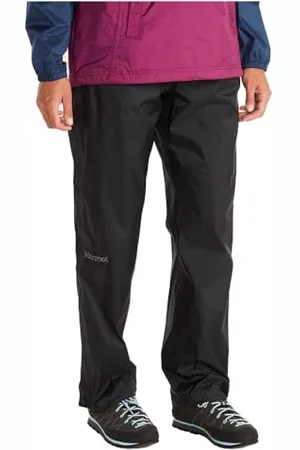 Marmot Kobiety Precip Eco Full Zip Pant Long, Wodoodporne Spodnie, Oddychające Spodnie Wierzchnie, Lekkie Spodnie Turystyczne, Wiatroszczelne Spodnie Trekkingowe, Black, XL