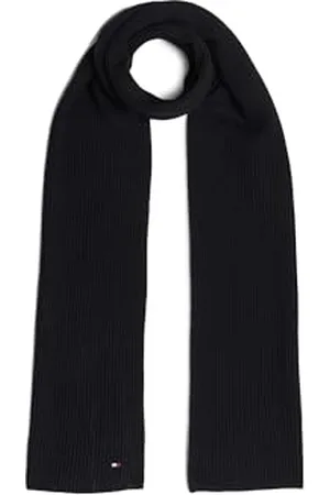 Tommy Hilfiger Damski szalik ESSENTIAL FLAGA AW0AW16640 średni szalik, czarny, jeden rozmiar, , rozmiar uniwersalny