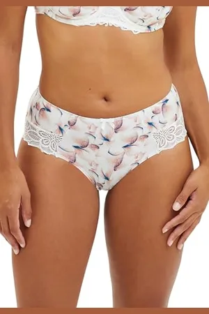 Sans Complexe Shorty z bawełny i flory, kość słoniowa, , 36-38
