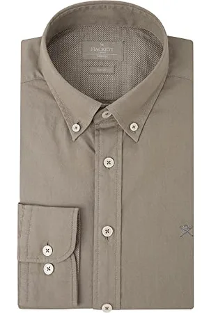 Hackett Hackett Garment Dyed Oxford Long Sleeve Shirt 3XL