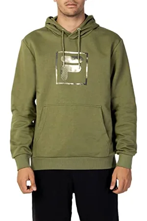 Fila Męska bluza z kapturem BERGÜN Hoody, zielona , XL