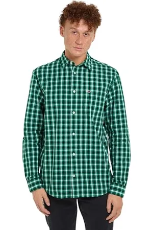 Tommy Hilfiger Męska koszula w kratę z długim rękawem, , XL