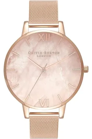 Olivia Burton Analogowy Zegarek Kwarcowy dla Kobiet z Bransoletą ze Stali Nierdzewnej w Kolorze Różowego Złota, OB16SP01