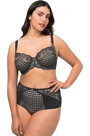 Ulla Popken Damski biustonosz z fiszbinami, Houndstooth, , 85C
