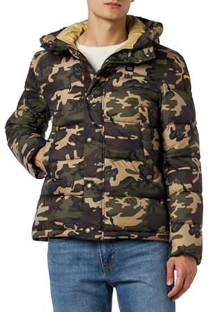 Blauer Kurtki Krótkie Wyściełane Wata Kurtka Męska, , XL