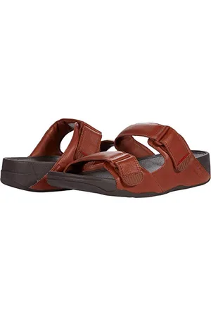 FitFlop Męskie sandały Gogh Moc Slide In Leather, ciemny odcień, 46 EU