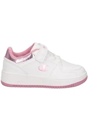 Champion Boy Girl RD18 Folia G PS Niskie tenisówki, Bianco/Rosa (WW016), 32 EU, , 32 EU