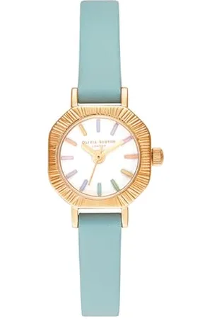 Olivia Burton Analogowy Zegarek Kwarcowy dla Kobiet z Turkusowym Skórzanym Paskiem, OB16CC53