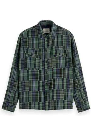 Scotch&Soda Luźny krój patchworkowy koszula, , XXL