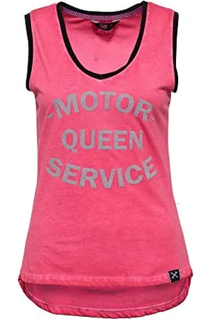 Queen Kerosin Damska bluzka retro z krótkim rękawem Racing Queen, , S